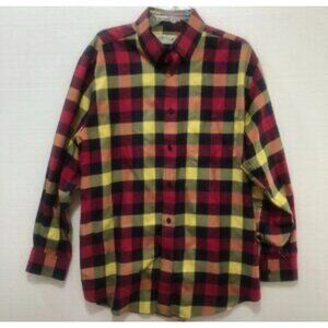 Orvis Mens Button Down Sz L Classic Fit Multicolored Plaid‎ Long Sleeve Pocket